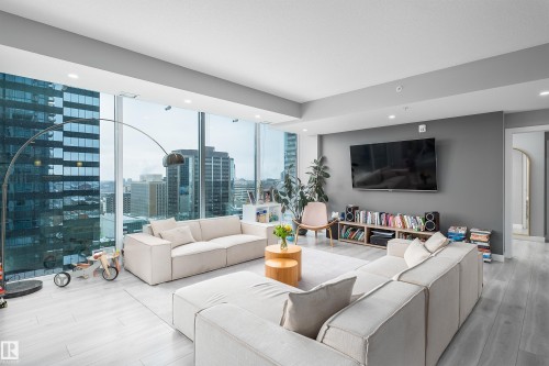 1700 10180 103 Street, Edmonton, AB - Indoor Photo Showing Living Room