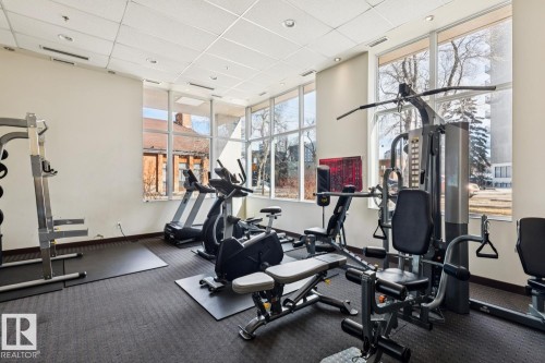 703 10046 117 Street, Edmonton, AB - Indoor Photo Showing Gym Room