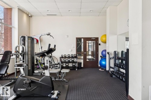 703 10046 117 Street, Edmonton, AB - Indoor Photo Showing Gym Room