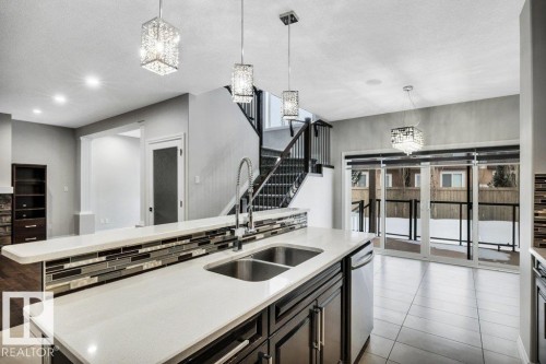 2228 22 Street, Edmonton, AB - Indoor Photo Showing Kitchen With Double Sink