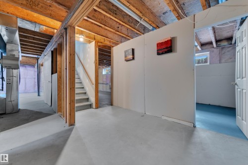 Basement featuring stairs - 6741 162A Avenue, Edmonton, AB - Indoor Photo Showing Basement