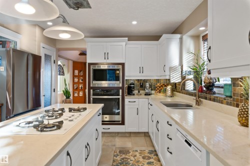 49 Berrymore Drive, St. Albert, AB - Indoor Photo Showing Kitchen With Double Sink