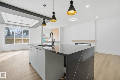 7603 92 Avenue, Edmonton, AB - Indoor Photo Showing Kitchen With Double Sink With Upgraded Kitchen