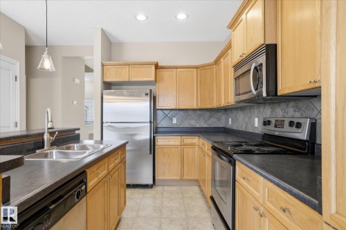 55 13825 155 Avenue, Edmonton, AB - Indoor Photo Showing Kitchen With Double Sink
