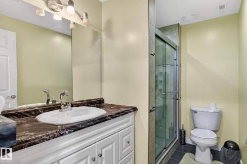 Full bath featuring vanity and a stall shower - 21867 80 Avenue, Edmonton, AB - Indoor Photo Showing Bathroom