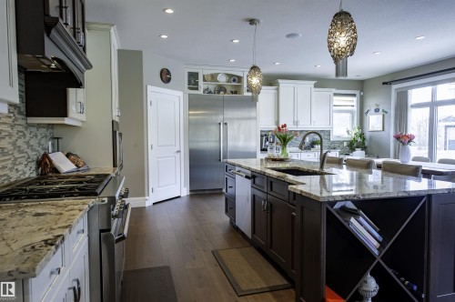 2525 Cameron Ravine Landing, Edmonton, AB - Indoor Photo Showing Kitchen With Upgraded Kitchen