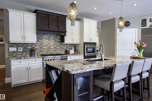 2525 Cameron Ravine Landing, Edmonton, AB - Indoor Photo Showing Kitchen With Upgraded Kitchen