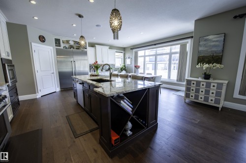 2525 Cameron Ravine Landing, Edmonton, AB - Indoor Photo Showing Kitchen With Upgraded Kitchen