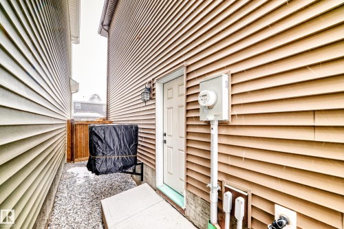 View of exterior entry with a patio area - 5110 23A Avenue, Edmonton, AB - Outdoor