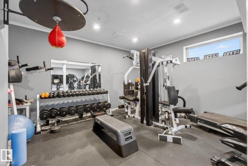 121 Galland Crescent, Edmonton, AB - Indoor Photo Showing Gym Room