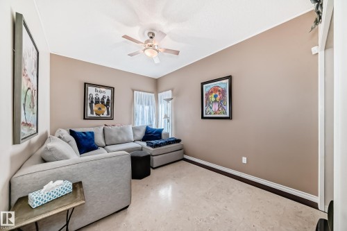 On main floor. - 170 Blackburn Drive W, Edmonton, AB - Indoor Photo Showing Living Room