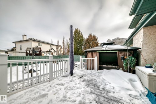 Off Dining Room in back yard with Hot Tub. - 170 Blackburn Drive W, Edmonton, AB - Outdoor With Deck Patio Veranda