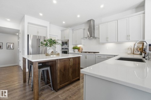 1525 Darby Bay, Edmonton, AB - Indoor Photo Showing Kitchen With Upgraded Kitchen