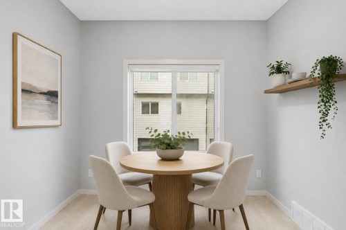 Virtually staged - 16 804 Welsh Drive, Edmonton, AB - Indoor Photo Showing Dining Room