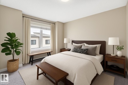 Virtually staged - 102 804 Welsh Drive, Edmonton, AB - Indoor Photo Showing Bedroom