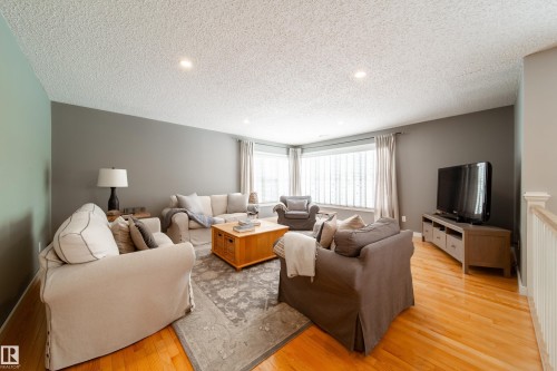family room on 2nd level - 8332 120 Street, Edmonton, AB - Indoor Photo Showing Living Room