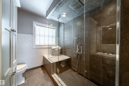 steam shower on 2nd level - 8332 120 Street, Edmonton, AB - Indoor Photo Showing Bathroom