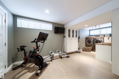 lower level - 8332 120 Street, Edmonton, AB - Indoor Photo Showing Gym Room