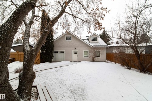 View from the deck to the  heated triple car garage - 8332 120 Street, Edmonton, AB - Outdoor