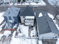 Snowy aerial view with a residential view - 