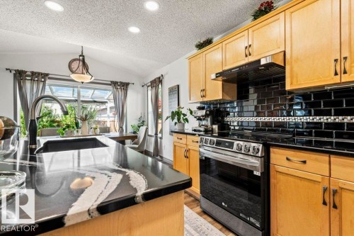 16820 57 Street, Edmonton, AB - Indoor Photo Showing Kitchen With Upgraded Kitchen