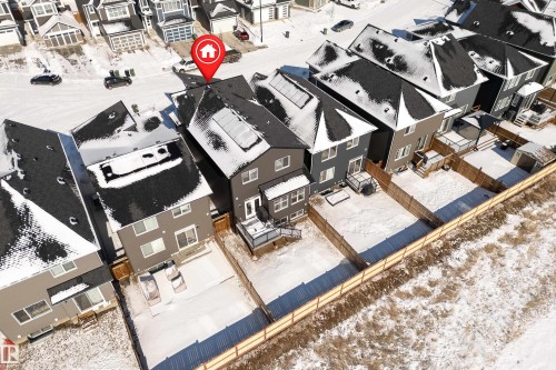 Snowy aerial view featuring a residential view - 19 Sturtz Place, Leduc, AB - Other