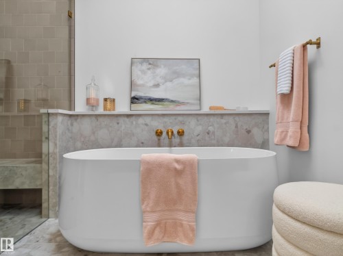 Full bathroom with a freestanding tub - 7104 54 Avenue, Beaumont, AB - Indoor Photo Showing Bathroom