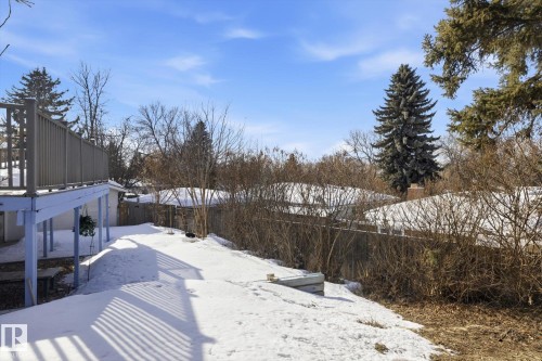 View of yard covered in snow - 83 Bellevue Crescent, St. Albert, AB - Outdoor