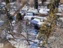Snowy aerial view featuring a residential view - 83 Bellevue Crescent, St. Albert, AB  - Outdoor With View 