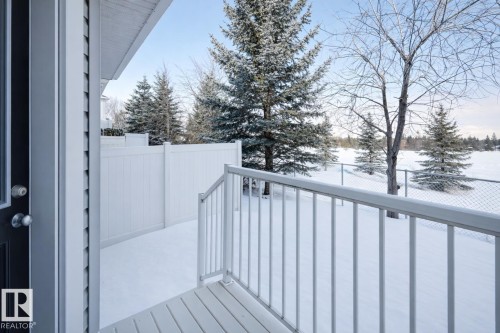 View of wooden balcony with a deck - 21 6032 38 Avenue, Edmonton, AB - Outdoor