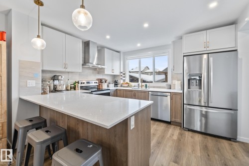 17227 3 Street, Edmonton, AB - Indoor Photo Showing Kitchen With Upgraded Kitchen
