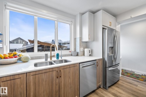 17227 3 Street, Edmonton, AB - Indoor Photo Showing Kitchen With Double Sink
