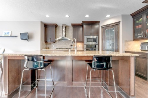 12063 21 Avenue Sw, Edmonton, AB - Indoor Photo Showing Kitchen With Stainless Steel Kitchen With Upgraded Kitchen