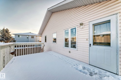 View of wooden deck - 14063 128 Street, Edmonton, AB - Outdoor With Deck Patio Veranda With Exterior