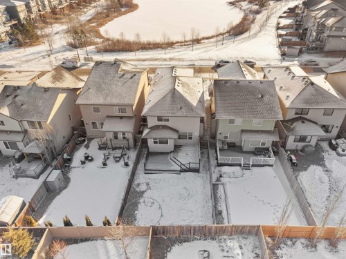 Snowy aerial view featuring a residential view - 3387 Parker Loop, Edmonton, AB - Outdoor