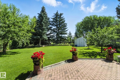 Fenced backyard with a storage shed - 39 Grand Meadow Crescent, Edmonton, AB - Outdoor