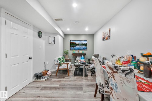 Office featuring light wood-type flooring and recessed lighting - 2428 Wonnacott Crest, Edmonton, AB - Indoor