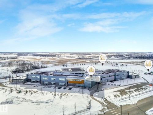 View of snowy aerial view - 2428 Wonnacott Crest, Edmonton, AB - Outdoor With View