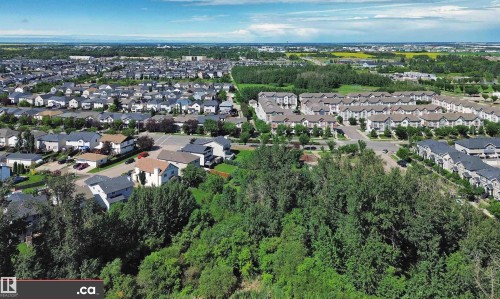 Expansive neighborhood featuring detached residences and townhomes, bordered by mature woodlands and open green spaces - 8 9535 217 Street, Edmonton, AB 