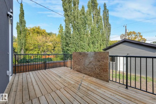 View of wooden deck - 10965 129 Street, Edmonton, AB - Outdoor