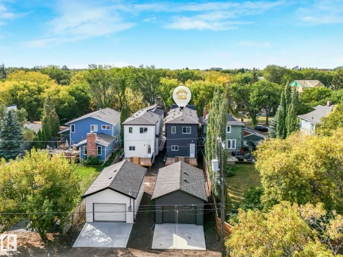 Aerial view of residential area - 10965 129 Street, Edmonton, AB - Outdoor
