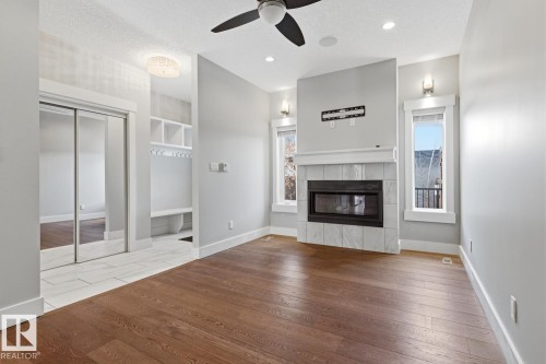 8144 78 Avenue, Edmonton, AB - Indoor Photo Showing Living Room With Fireplace