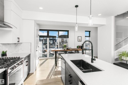 8280 Chappelle Way, Edmonton, AB - Indoor Photo Showing Kitchen With Double Sink With Upgraded Kitchen