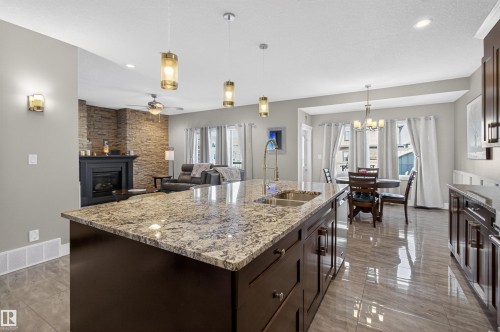 207 Bremner Crescent, Fort Saskatchewan, AB - Indoor Photo Showing Kitchen With Double Sink With Upgraded Kitchen