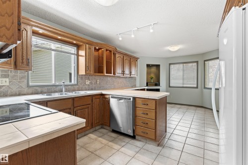205 Oeming Road, Edmonton, AB - Indoor Photo Showing Kitchen With Double Sink