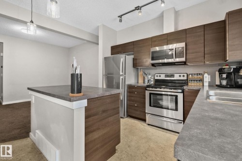 11 3710 Allan Drive, Edmonton, AB - Indoor Photo Showing Kitchen With Stainless Steel Kitchen With Double Sink With Upgraded Kitchen
