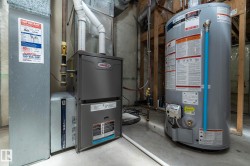 Utilities with gas water heater and heating unit - 