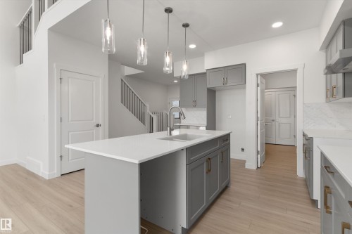 19127 20 Avenue, Edmonton, AB - Indoor Photo Showing Kitchen With Upgraded Kitchen