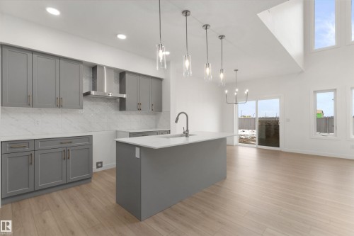 19127 20 Avenue, Edmonton, AB - Indoor Photo Showing Kitchen With Upgraded Kitchen