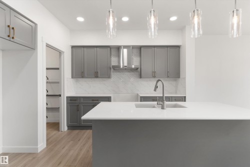 19127 20 Avenue, Edmonton, AB - Indoor Photo Showing Kitchen With Upgraded Kitchen